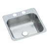 Sterling Secondary Self Rimming Stainless Steel 15 inch 2-Hole Single Bowl Kitchen Prep Sink 663231