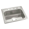Sterling Banner Drop-In Stainless Steel 25 inch 4-Hole Single Bowl Kitchen Sink 663892