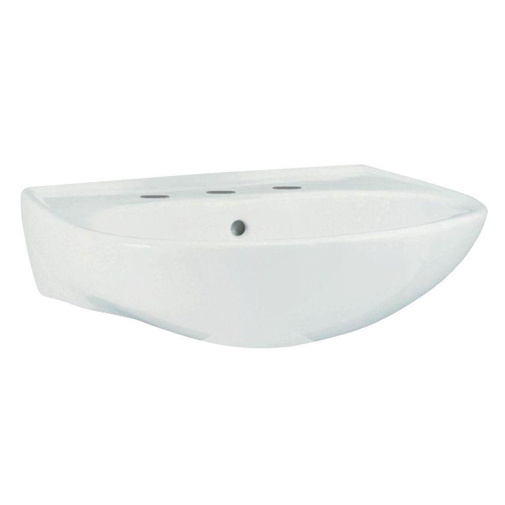 Sterling Sacramento 9 inch Wall-Hung Pedestal Sink Basin in White 663895