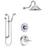 Delta Victorian Chrome Finish Shower System with Temp2O Control Handle, 3-Setting Diverter, Showerhead, and Hand Shower with Slidebar SS140017