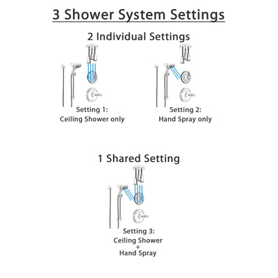 Delta Victorian Stainless Steel Finish Shower System with Temp2O Control, Diverter, Ceiling Mount Showerhead, and Hand Shower with Slidebar SS14001SS8