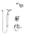 Delta Cassidy Chrome Finish Shower System with Temp2O Control Handle, 3-Setting Diverter, Showerhead, and Hand Shower with Slidebar SS140025