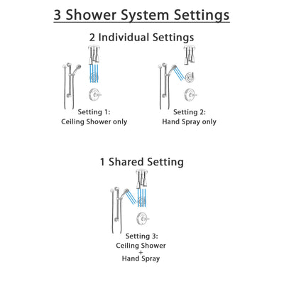 Delta Trinsic Stainless Steel Finish Shower System with Temp2O Control, Diverter, Ceiling Mount Showerhead, and Hand Shower with Grab Bar SS14002SS4