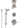 Delta Cassidy Stainless Steel Finish Shower System with Temp2O Control, Diverter, Ceiling Mount Showerhead, and Hand Shower with Slidebar SS14005SS7