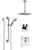 Delta Vero Chrome Finish Shower System with Temp2O Control Handle, 3-Setting Diverter, Ceiling Mount Showerhead, and Hand Shower w/ Grab Bar SS140114