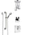 Delta Vero Chrome Finish Shower System with Temp2O Control Handle, 3-Setting Diverter, Ceiling Mount Showerhead, and Hand Shower w/ Grab Bar SS140115