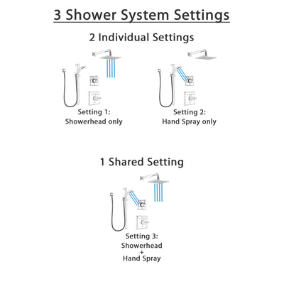 Delta Vero Chrome Finish Shower System with Temp2O Control Handle, 3-Setting Diverter, Showerhead, and Hand Shower with Slidebar SS140117