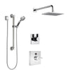 Delta Vero Chrome Finish Shower System with Temp2O Control Handle, 3-Setting Diverter, Showerhead, and Hand Shower with Grab Bar SS140118
