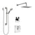 Delta Vero Chrome Finish Shower System with Temp2O Control Handle, 3-Setting Diverter, Showerhead, and Hand Shower with Grab Bar SS140118