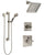 Delta Dryden Stainless Steel Finish Shower System with Temp2O Control Handle, 3-Setting Diverter, Showerhead, and Hand Shower with Grab Bar SS14011SS1
