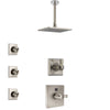 Delta Dryden Stainless Steel Finish Shower System with Temp2O Control, 3-Setting Diverter, Ceiling Mount Showerhead, and 3 Body Sprays SS14011SS6