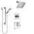 Delta Dryden Chrome Finish Shower System with Temp2O Control Handle, 3-Setting Diverter, Showerhead, and Hand Shower with Grab Bar SS140121