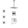 Delta Dryden Chrome Finish Shower System with Temp2O Control Handle, 3-Setting Diverter, Ceiling Mount Showerhead, and 3 Body Sprays SS140126