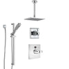 Delta Dryden Chrome Finish Shower System with Temp2O Control, 3-Setting Diverter, Ceiling Mount Showerhead, and Hand Shower with Slidebar SS140127
