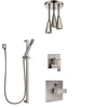 Delta Ara Stainless Steel Finish Shower System with Temp2O Control Handle, Diverter, Ceiling Mount Showerhead, and Hand Shower w/ Slidebar SS14012SS10