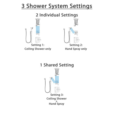 Delta Ara Stainless Steel Finish Shower System with Temp2O Control Handle, Diverter, Ceiling Mount Showerhead, and Hand Shower w/ Slidebar SS14012SS10