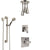 Delta Ara Stainless Steel Finish Shower System with Temp2O Control Handle, Diverter, Ceiling Mount Showerhead, and Hand Shower w/ Grab Bar SS14012SS3