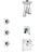 Delta Ara Chrome Finish Shower System with Temp2O Control Handle, 3-Setting Diverter, Ceiling Mount Showerhead, and 3 Body Sprays SS140133