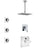 Delta Ara Chrome Finish Shower System with Temp2O Control Handle, 3-Setting Diverter, Ceiling Mount Showerhead, and 3 Body Sprays SS140137