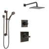 Delta Dryden Venetian Bronze Finish Shower System with Temp2O Control Handle, 3-Setting Diverter, Showerhead, and Hand Shower with Grab Bar SS1401RB1