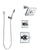 Delta Dryden Chrome Finish Shower System with Control Handle, 3-Setting Diverter, Showerhead, and Hand Shower with Wall Bracket SS1425125