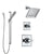 Delta Dryden Chrome Finish Shower System with Control Handle, 3-Setting Diverter, Showerhead, and Hand Shower with Slidebar SS1425132