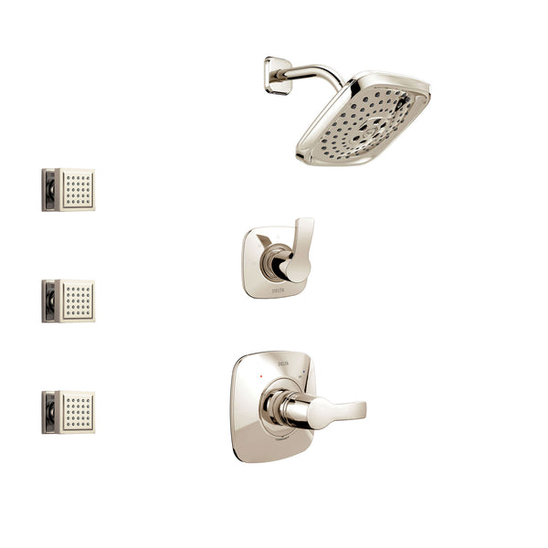 Delta Tesla Polished Nickel Finish Shower System with Control Handle