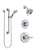 Delta Victorian Chrome Finish Shower System with Control Handle, 3-Setting Diverter, Showerhead, and Hand Shower with Grab Bar SS142553