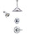 Delta Victorian Chrome Finish Shower System with Control Handle, 3-Setting Diverter, Showerhead, and Ceiling Mount Showerhead SS142555