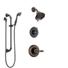 Delta Victorian Venetian Bronze Finish Shower System with Control Handle, 3-Setting Diverter, Showerhead, and Hand Shower with Slidebar SS14255RB4