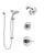 Delta Trinsic Chrome Finish Shower System with Control Handle, 3-Setting Diverter, Showerhead, and Temp2O Hand Shower with Slidebar SS1425914