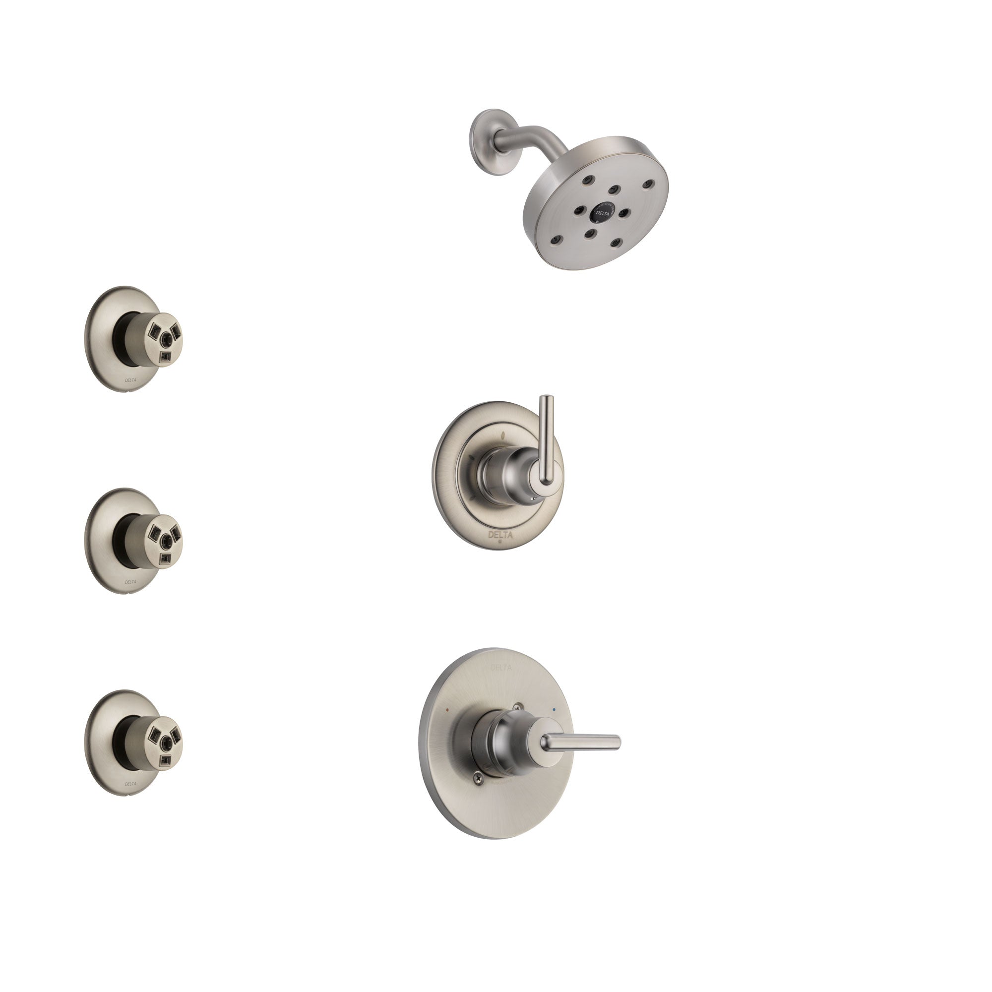 Delta Trinsic Stainless Steel Finish Shower System With Control Handle   SS142591SS1 