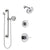 Delta Compel Chrome Finish Shower System with Control Handle, 3-Setting Diverter, Showerhead, and Hand Shower with Grab Bar SS1426115