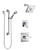 Delta Ara Chrome Finish Shower System with Control Handle, 3-Setting Diverter, Showerhead, and Hand Shower with Grab Bar SS1426714
