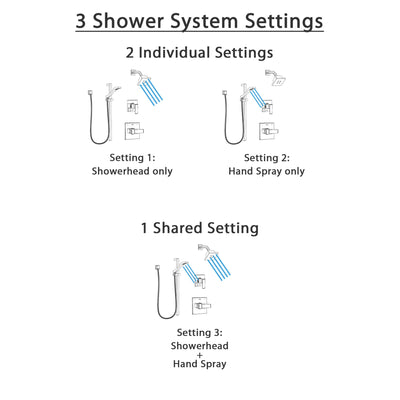 Delta Ara Chrome Finish Shower System with Control Handle, 3-Setting Diverter, Showerhead, and Hand Shower with Slidebar SS1426723