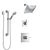 Delta Zura Chrome Finish Shower System with Control Handle, 3-Setting Diverter, Showerhead, and Hand Shower with Grab Bar SS142744