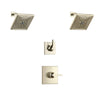 Delta Zura Polished Nickel Finish Shower System with Control Handle, 3-Setting Diverter, 2 Showerheads SS14274PN4