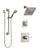 Delta Zura Stainless Steel Finish Shower System with Control Handle, 3-Setting Diverter, Showerhead, and Hand Shower with Grab Bar SS14274SS3