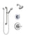 Delta Linden Chrome Finish Shower System with Control Handle, 3-Setting Diverter, Showerhead, and Hand Shower with Grab Bar SS142934