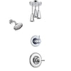 Delta Linden Chrome Finish Shower System with Control Handle, 3-Setting Diverter, Showerhead, and Ceiling Mount Showerhead SS142936