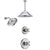 Delta Cassidy Chrome Finish Shower System with Control Handle, 3-Setting Diverter, Showerhead, and Ceiling Mount Showerhead SS1429726