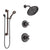 Delta Cassidy Venetian Bronze Finish Shower System with Control Handle, 3-Setting Diverter, Showerhead, and Hand Shower with Grab Bar SS142972RB3
