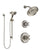 Delta Cassidy Stainless Steel Finish Shower System with Control Handle, 3-Setting Diverter, Showerhead, and Hand Shower with Slidebar SS142972SS4