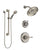 Delta Cassidy Stainless Steel Finish Shower System with Control Handle, 3-Setting Diverter, Showerhead, and Hand Shower with Grab Bar SS142973SS3