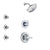 Delta Lahara Chrome Finish Shower System with Control Handle, 3-Setting Diverter, Showerhead, and 3 Body Sprays SS14381