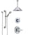 Delta Lahara Chrome Finish Shower System with Control Handle, 3-Setting Diverter, Ceiling Mount Showerhead, and Hand Shower with Grab Bar SS14384