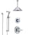 Delta Lahara Chrome Finish Shower System with Control Handle, 3-Setting Diverter, Ceiling Mount Showerhead, and Hand Shower with Slidebar SS14385