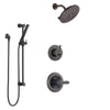 Delta Lahara Venetian Bronze Finish Shower System with Control Handle, 3-Setting Diverter, Showerhead, and Hand Shower with Slidebar SS1438RB2