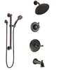 Delta Cassidy Venetian Bronze Tub and Shower System with Temp2O Control, 3-Setting Diverter, Showerhead, and Hand Shower with Grab Bar SS14400RB3