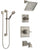 Delta Dryden Stainless Steel Finish Tub and Shower System with Control Handle, Diverter, Showerhead, and Hand Shower with Grab Bar SS144511SS3
